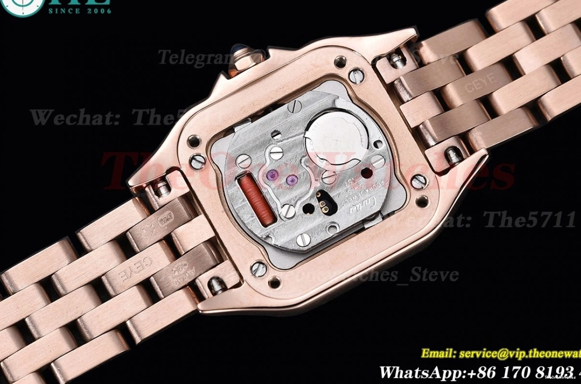 8848F RG Ladies Secrete 22mm Dial White RG Swiss Dia Qtz Panthere De 0423